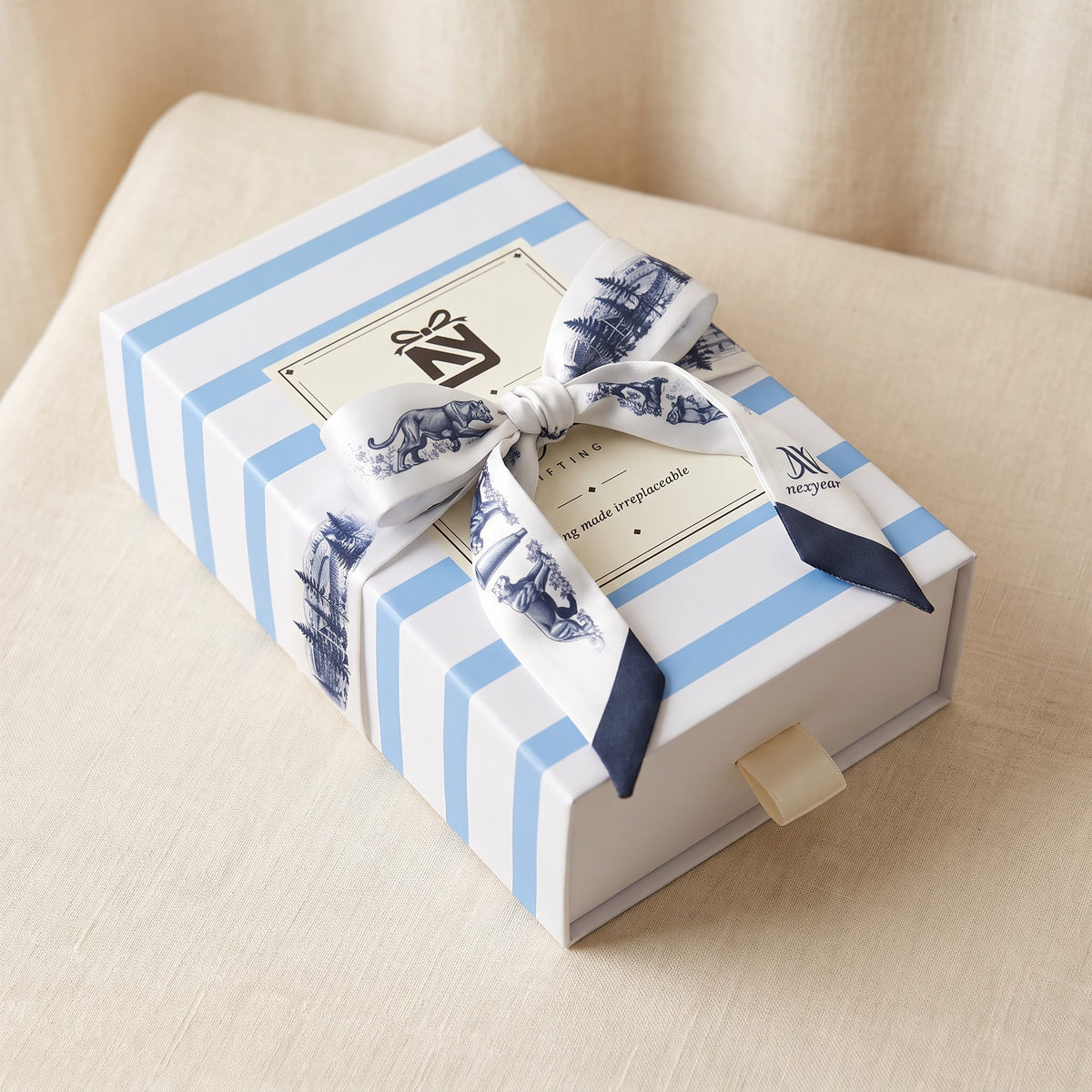 The Penn State Story Twilly, tied on a nexyear gifting box