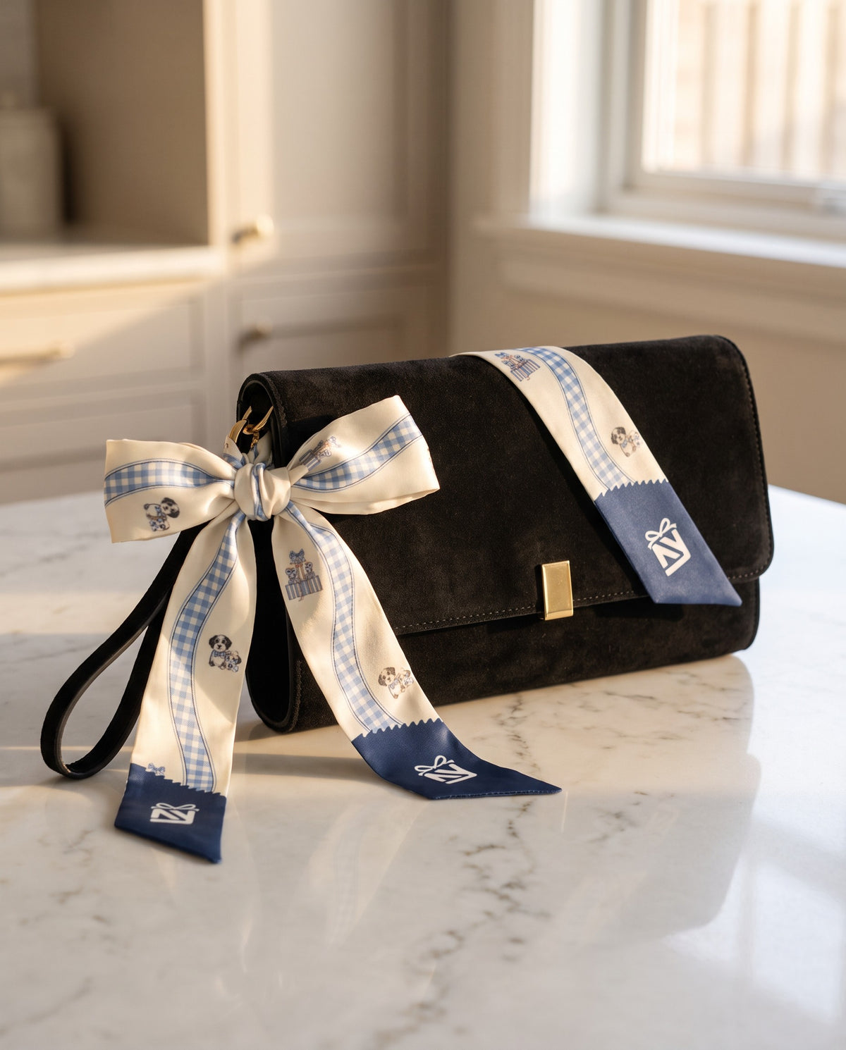 The Puppies Twilly, bow on a clutch